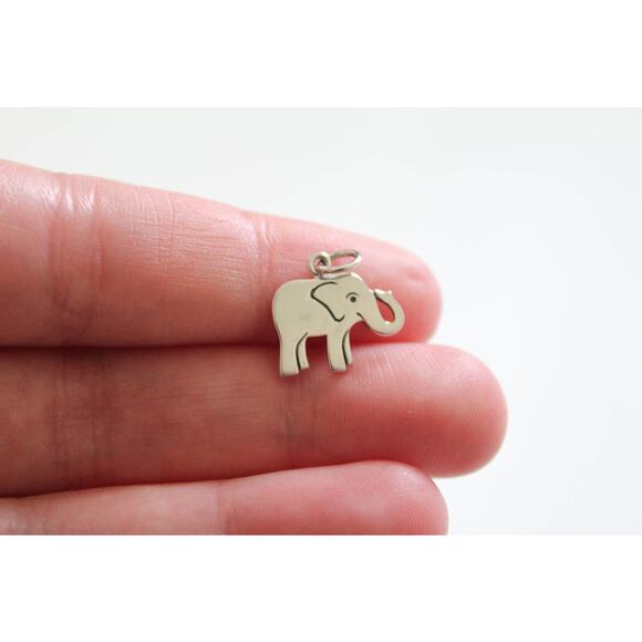 Sterling Silver Elephant Charm, Elephant Charm - Picture 1 of 3